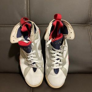 Jorden Air 7 Olympic Sneakers. Good condition. Has some wear shown in pictures.